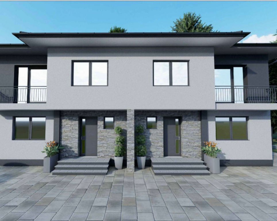 Duplex de vanzare, 124 mp, la rosu