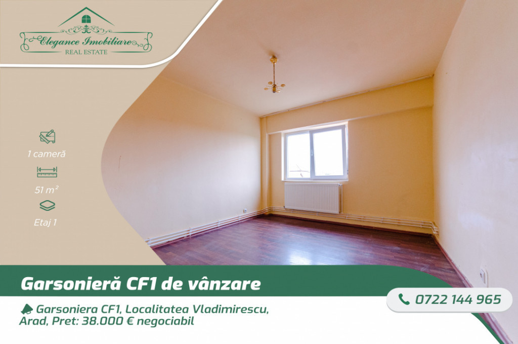 Garsoniera CF 1, Localitatea Vladimirescu, Arad