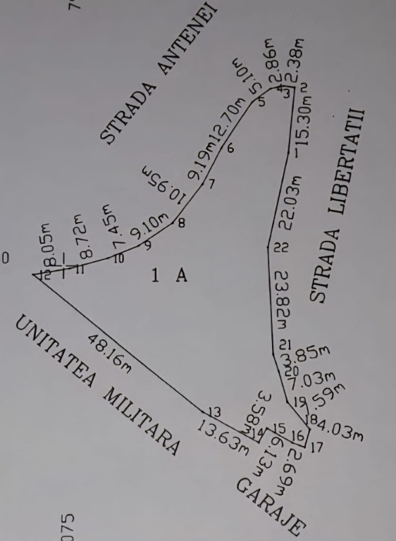 TEREN INTRAVILAN - 1980 MP- str.ANTENEI colt cu Libertatii