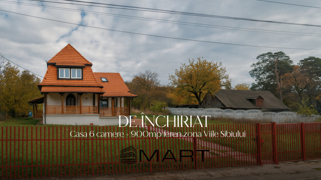 Casa 6 camere + teren 900mp zona Viile Sibiului