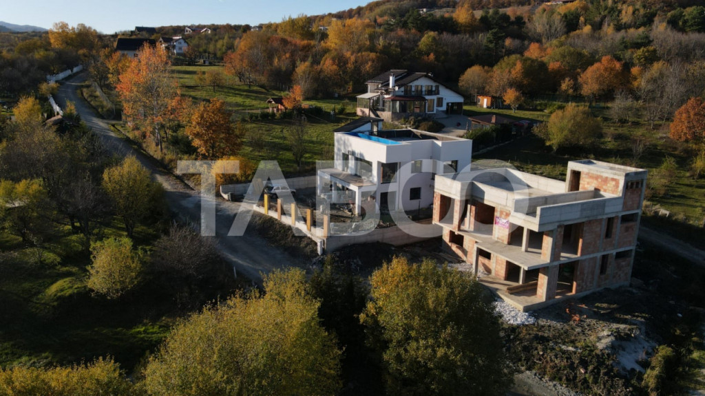 Vila premium Cisnadioara – panorama, piscina infinity, ter