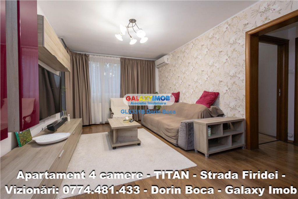 Apartament 4 camere TITAN (str. Firidei) CENTRALA -fara cre