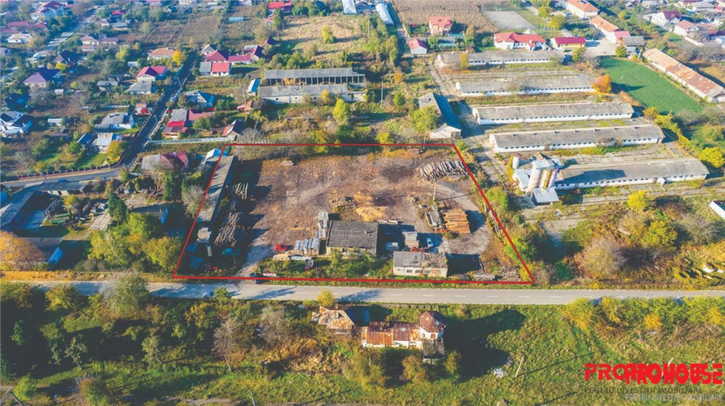 Racaciuni - teren intravilan 6.886mp - hale in suprafata de