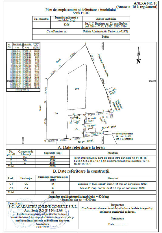 Teren intravilan Buftea 9993mp