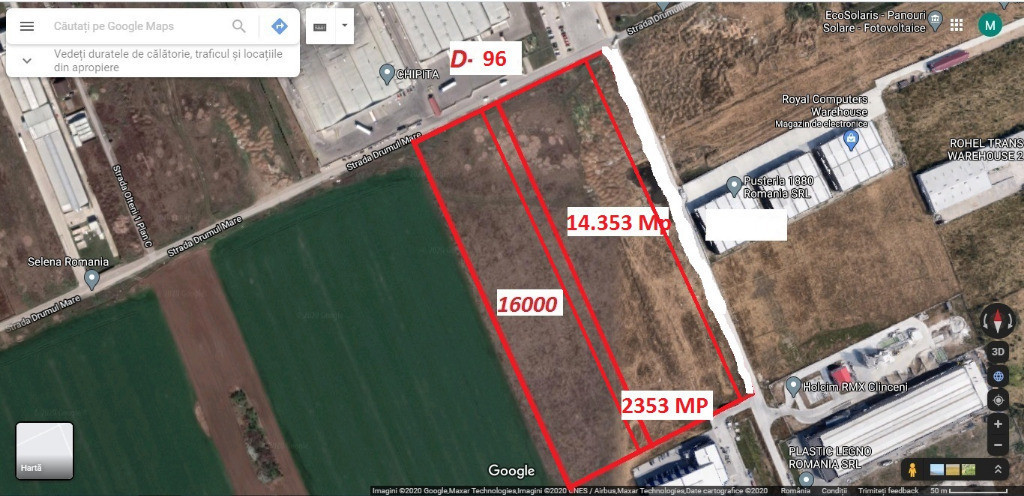 Teren Clinceni Centura Cipita 16.000 mp Str Drumul Mare 2025