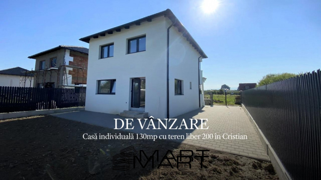 Casa individuala 130mp cu teren liber 200 in Cristian