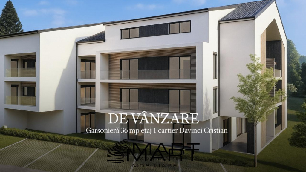 Garsoniera 36 mp etaj 1 cartier Davinci