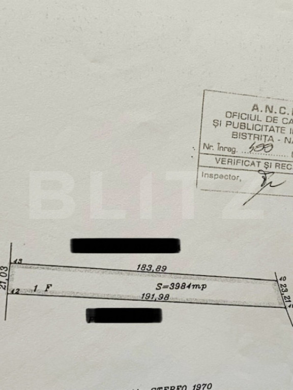 Teren 4000 mp, pretabil cabană, Livezile – lângă Rid Ae