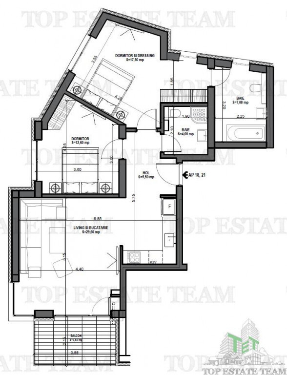 Apartament 3 camere in bloc nou, zona Mosilor