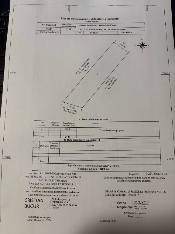 Teren 2100 mp Pitesti, Arges