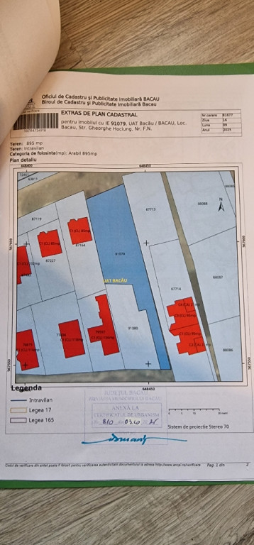 Teren pentru construcții 725mp
