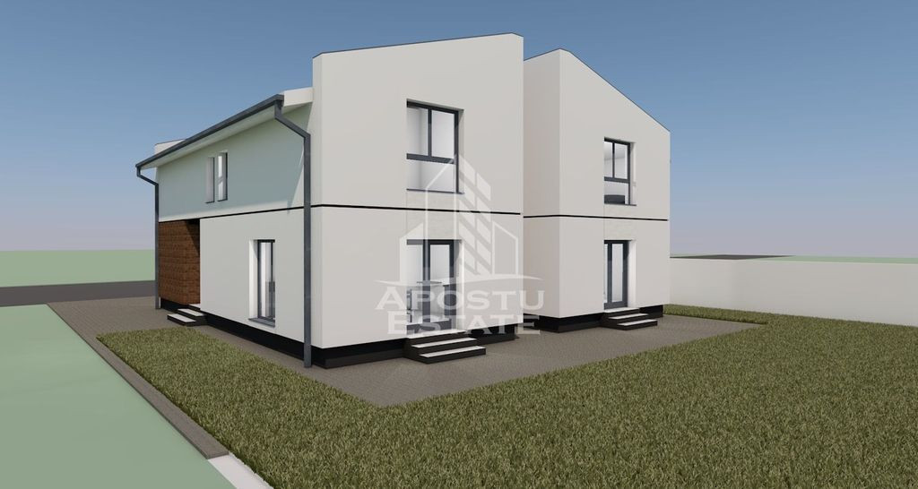 Duplex despartit prin camera tehnica, P+M, in Ghiroda