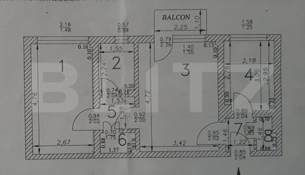 Apartament 2 camere, 48 mp, zona Garofitei