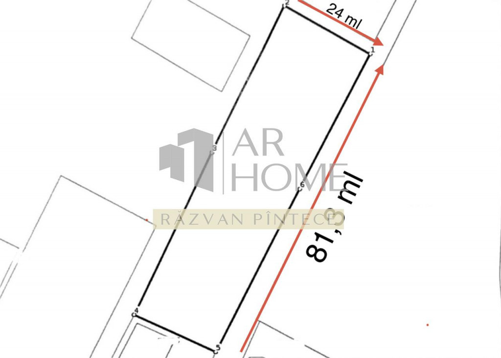 Teren intravilan 1900 mp, langa padure, intrare Gageni Paule