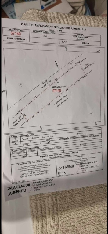 Teren intravilan 1565mp