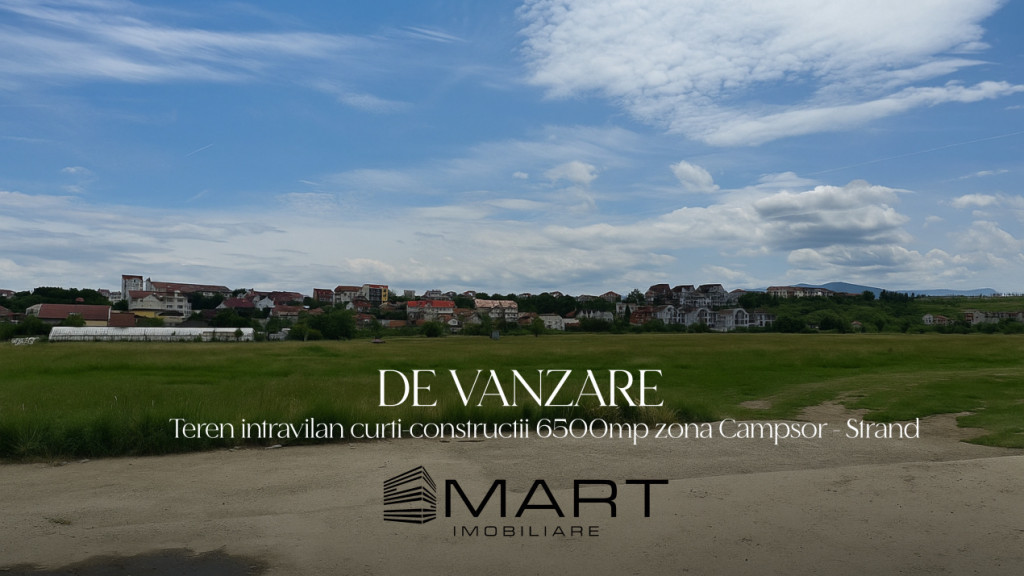Teren intravilan 6500mp la drumul principal Campsor - Strand