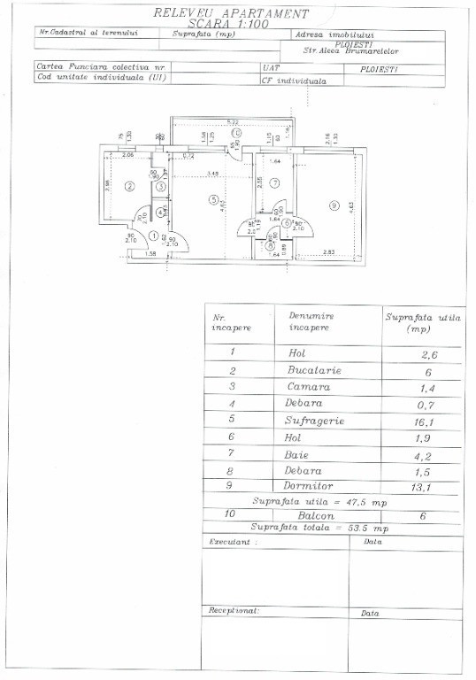 Proprietar - apartament 2 camere Nord Aleea Brumarelelor etaj 4 din 4