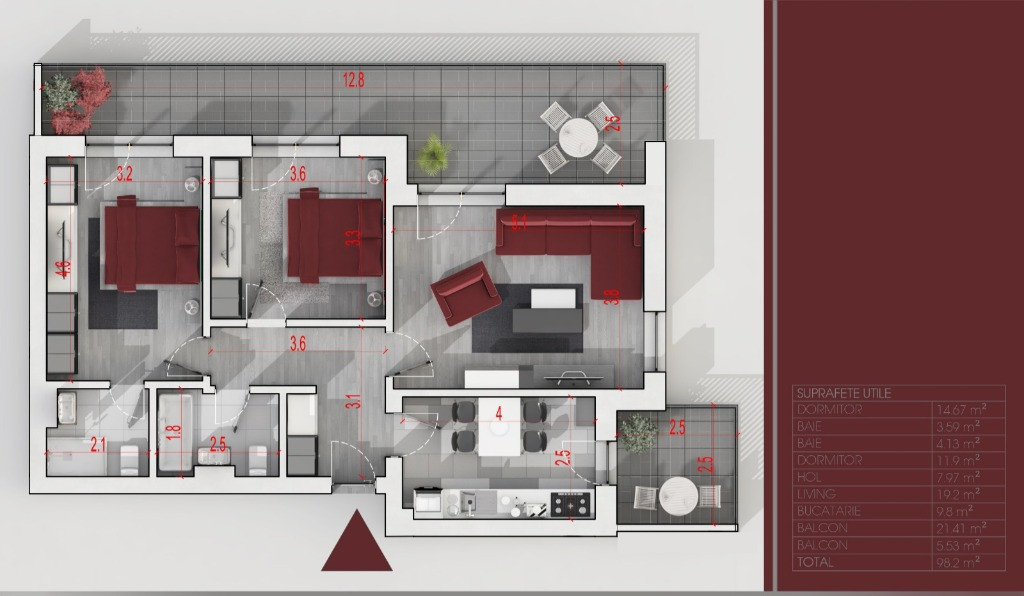 Apartament 3 camere Theodor Pallady