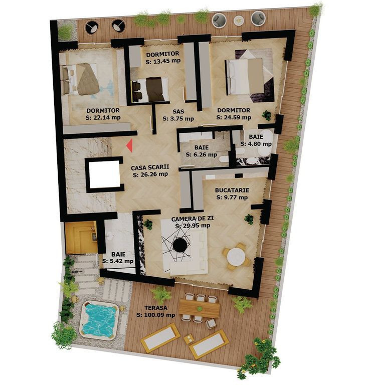 Apartament de vanzare, cu 4 camere, 80 mp, zona Calea Aradul