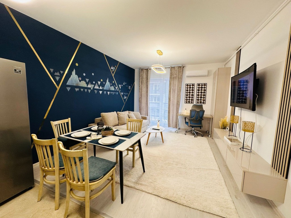 Apartament 2 camere tip studio complet mobilat