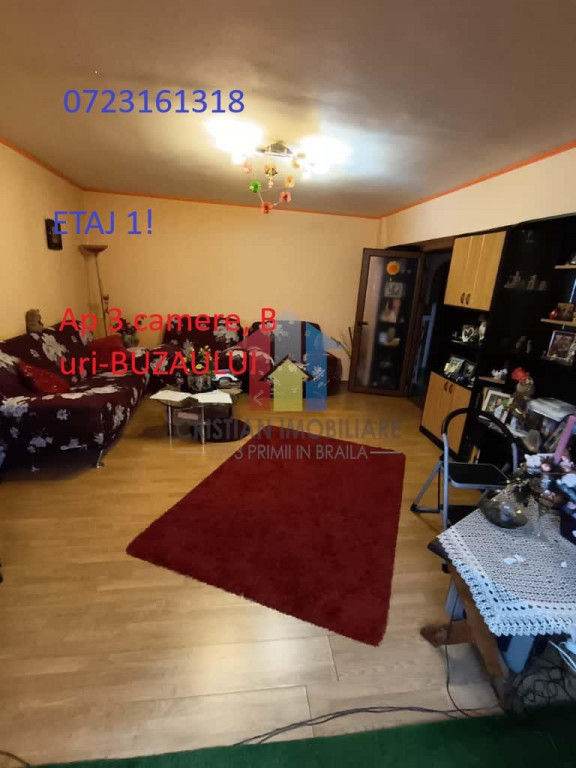ETAJ 1, ap 3 camere Decomandat ,Buzaului 83mp