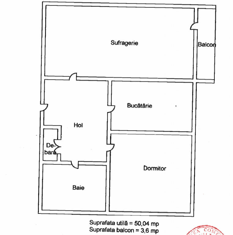 Apartament 2 camere decomandat - str.Babadag -54 mp!