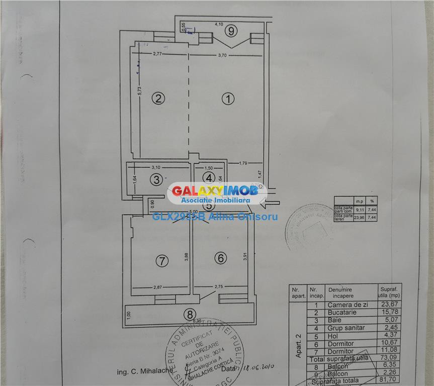 Apartament 3 camere finisaje premium JW Marriott ,13 Septemb