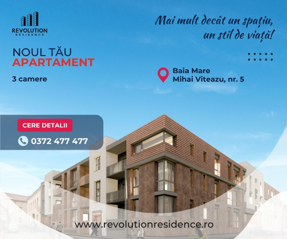 NEW! COMISION 0% - Apartamente cu 3 camere -Mihai Viteazu 5, Baia Mare
