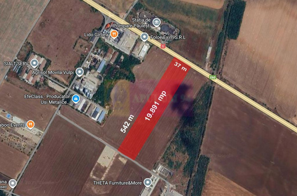 Teren extravilan de vanzare DN1 Paulesti (zona Movila Vul...