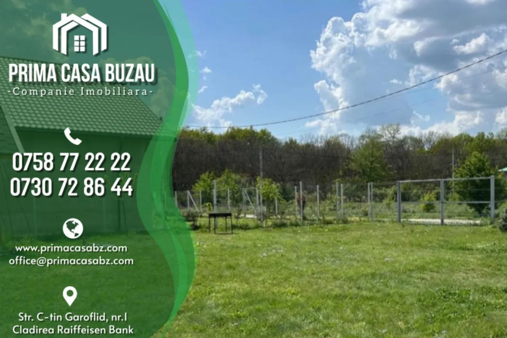 Teren intravilan / loc de casa ~ sat Spataru/BZ ~ S=600mp ~ d=20m