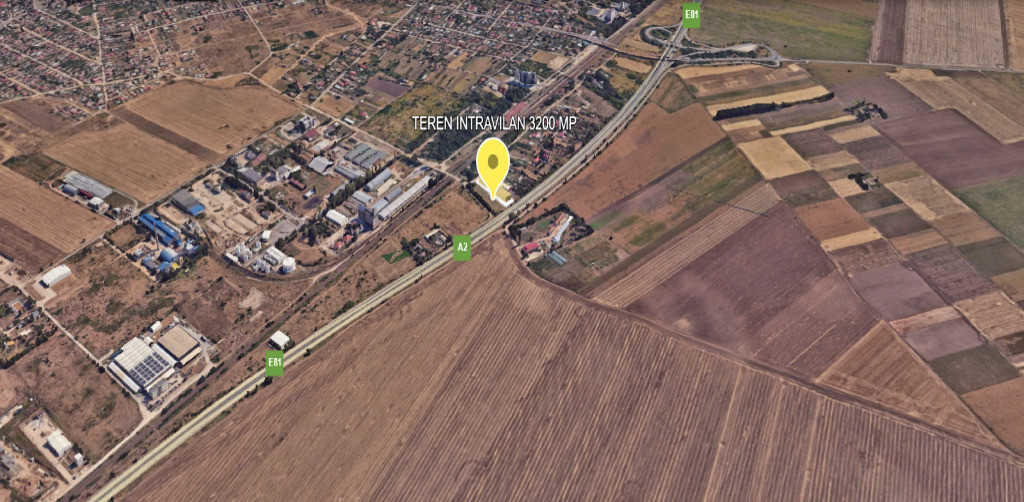 Buftea – Teren intravilan 17500 mp, deschidere 53 m