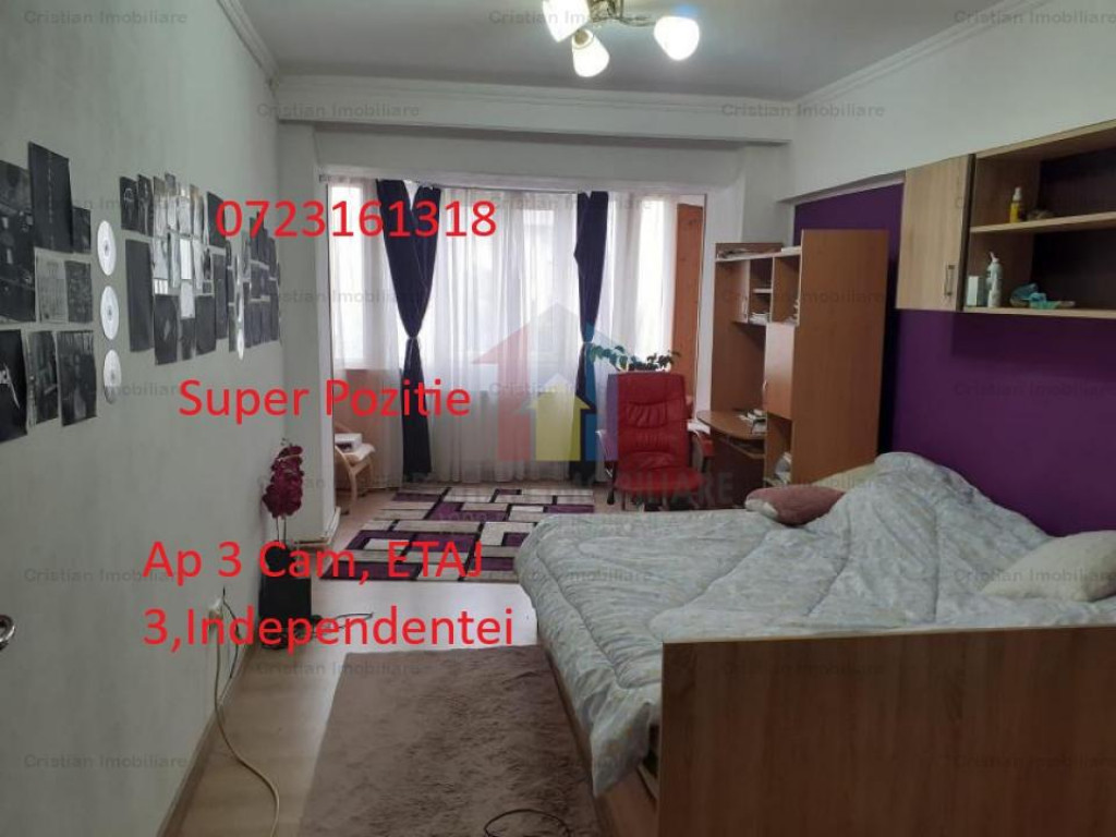 Ultracentral Independentei 3 cam, conf 1 decomandat 90mp, 3