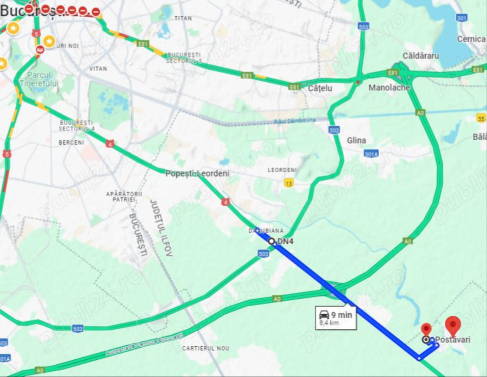 Teren vanzare extravilan Postavari, Ilfov, Berceni, 4200mp