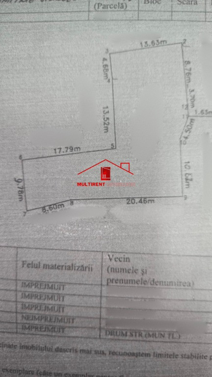 Teren intravilan de vanzare - str.Dimitrie Sturdza !