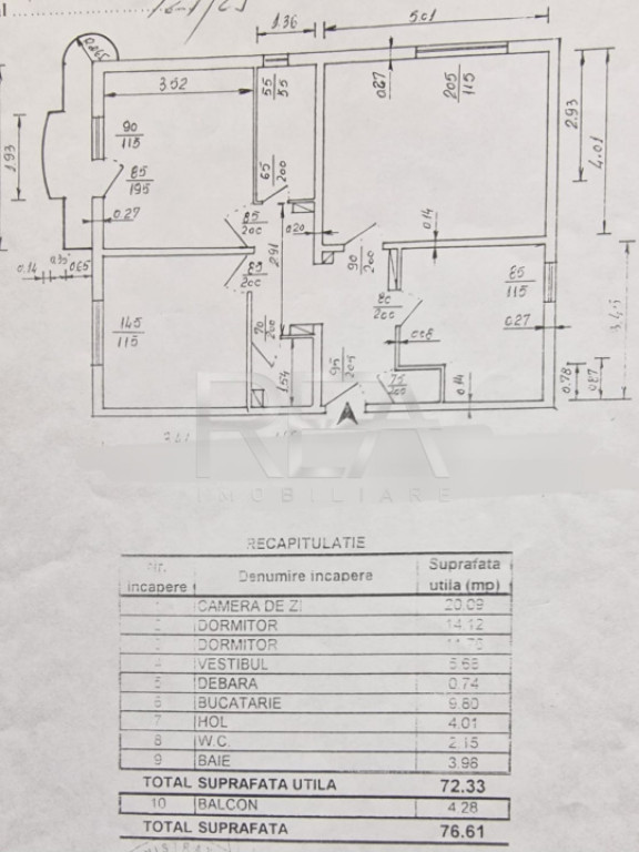 3 camere, decomandat, hol tip H- Calea 13 Septembrie, Sebast