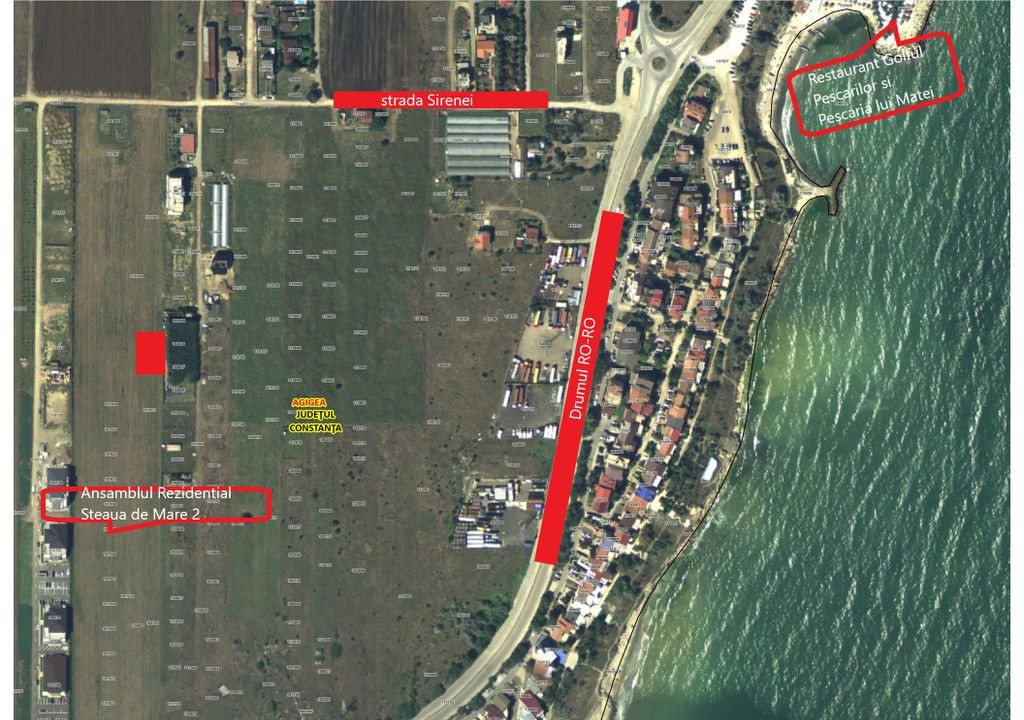 Teren intravilan 600mp Agigea RO-RO toate utilitățile v...