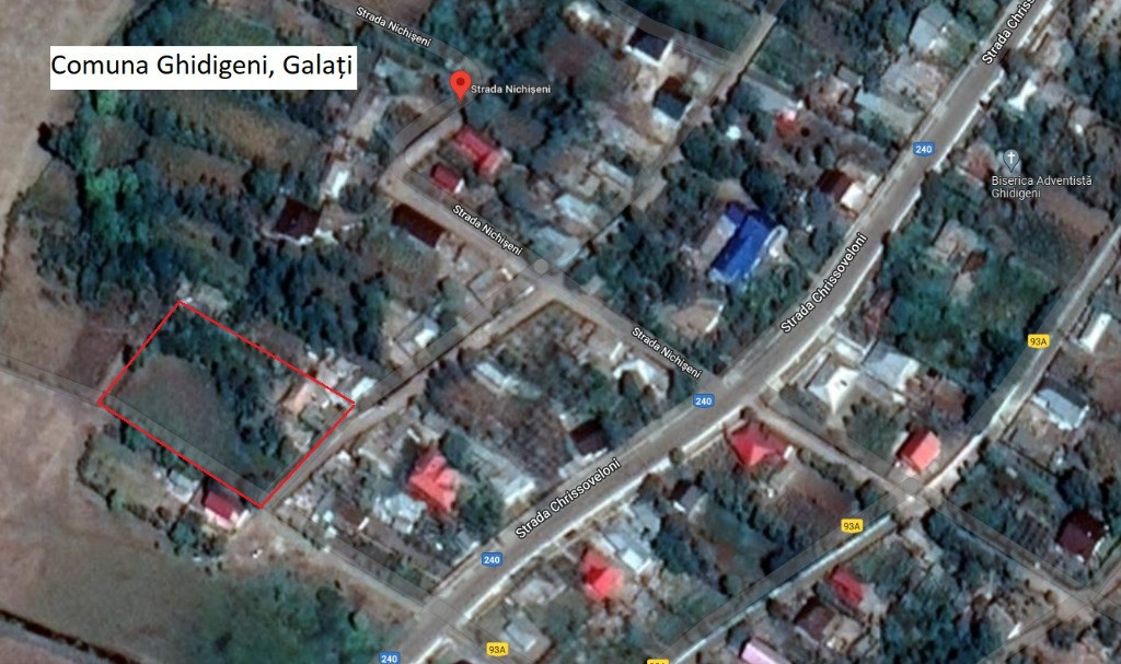 Teren și casă de vânzare în Ghidigeni, județul Galați