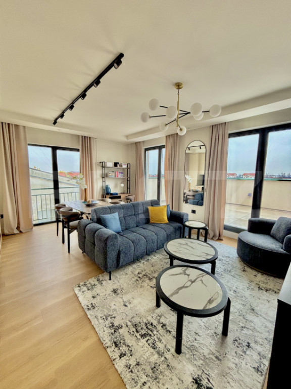 Penthouse deosebit cu 3 camere, terasa 35 mp, finisaje prem