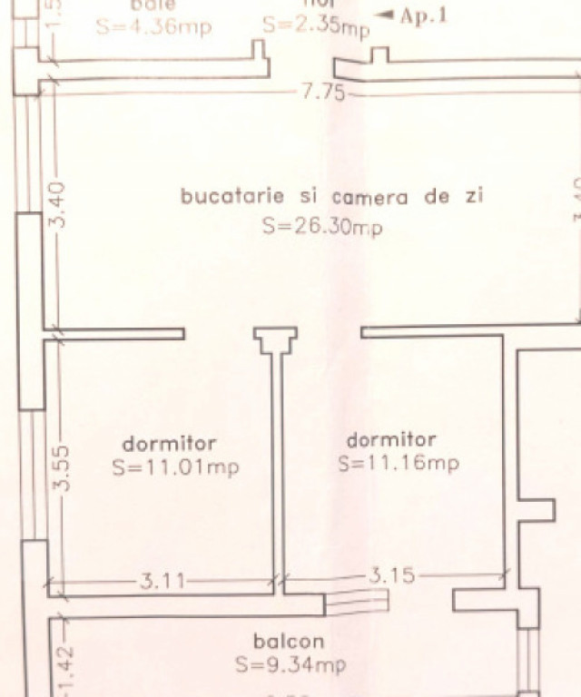 Ocazie - apartament 3 camere parter, Giroc vatra satului