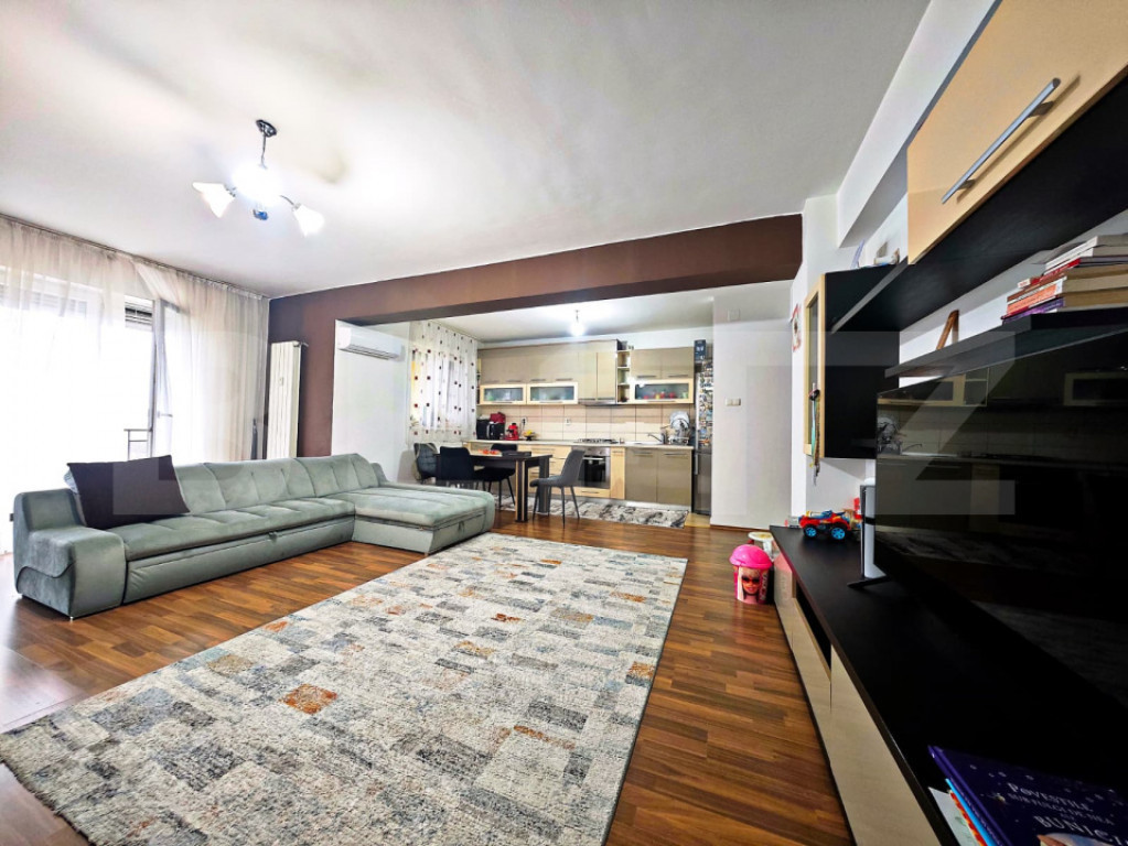 Nufărul-Apartament 72 mp, modern 3 camere, 2 băi, balcon c