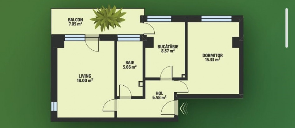 Ap. 2 cam, bloc nou, Tătărași, etaj intermediar, COMISION 0%
