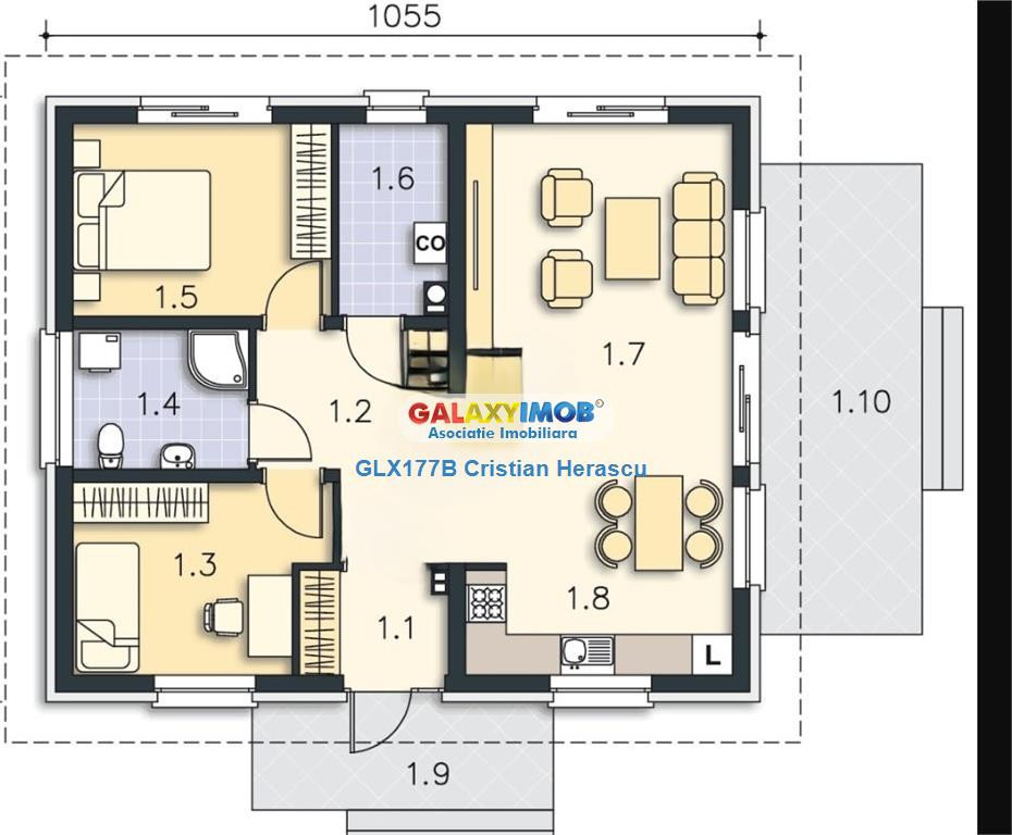 Parc Samurcasi Crevedia 3 camere 2 bai 85 mputili 400 mp ter