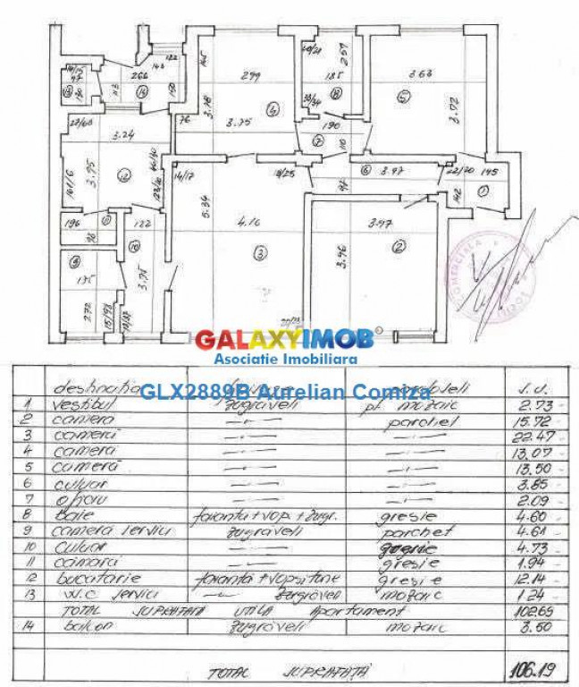 Apartament 4 camere Piata Romana