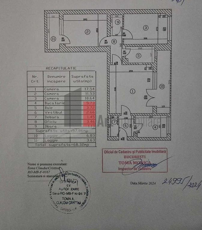 Vânzare apartament 3 camere semidecomandat Bd. Obregia -...