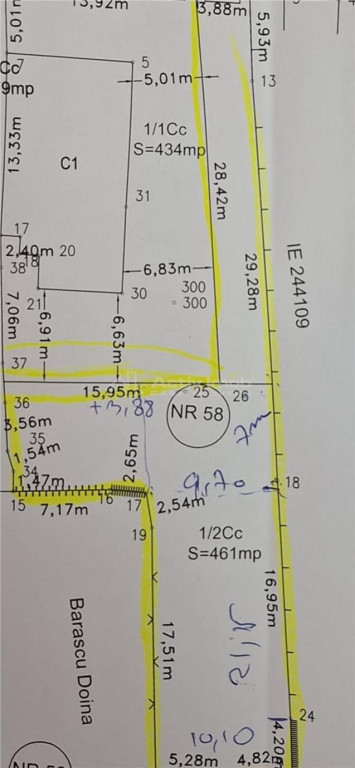 Teren construibil P 2, POT = 35% ,461 mp - zona centrala