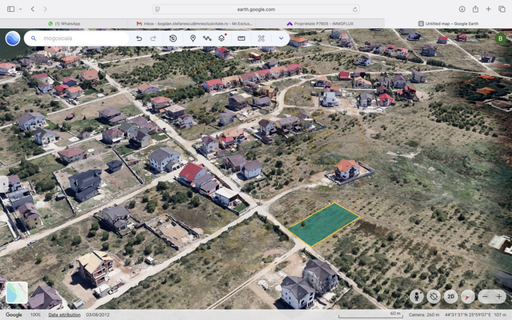 Teren in suprafata de 854 mp utili, cu deschidere pe strada