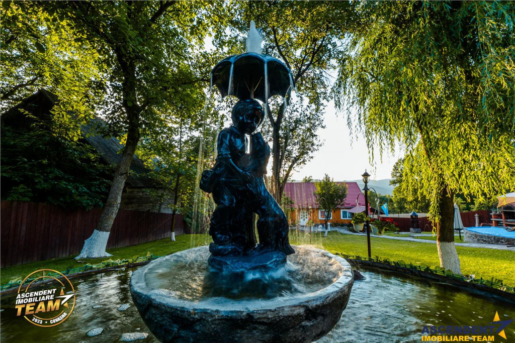 Ansamblu cu 2 case,piscina,1.700 mp domeniu verde,Lutoasa,Me