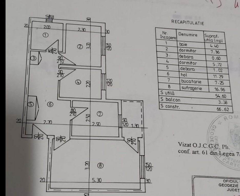 ENACHITA VACARESCU 3 camere cf1 2/4 dec la 80900 euro