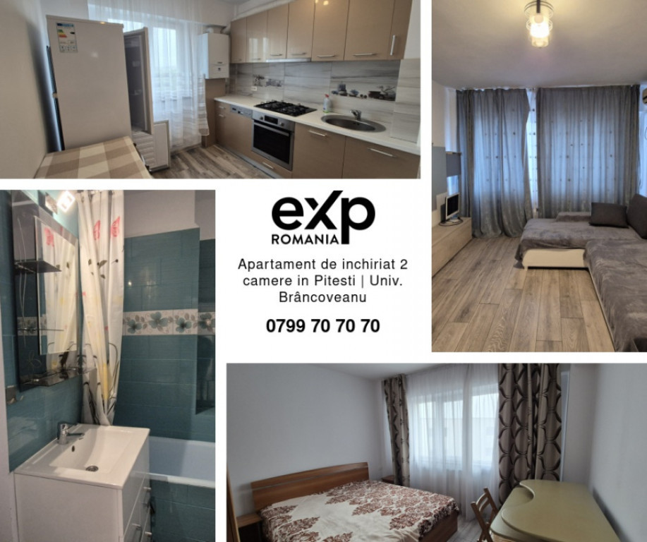 Apartament de inchiriat 2 camere in Pitesti | Univ. Brânco