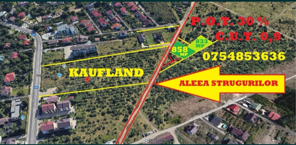 Galata,exact în spate la KAUFLAND din șoseaua Iași Voinești,teren 858m
